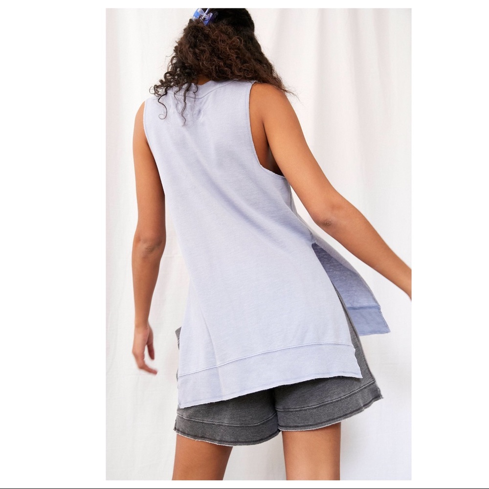 FREE PEOPLE BOHO TOP V-NECK TUNIC TANK 80s RETRO STYLE A3C - Picture 11 of 16
